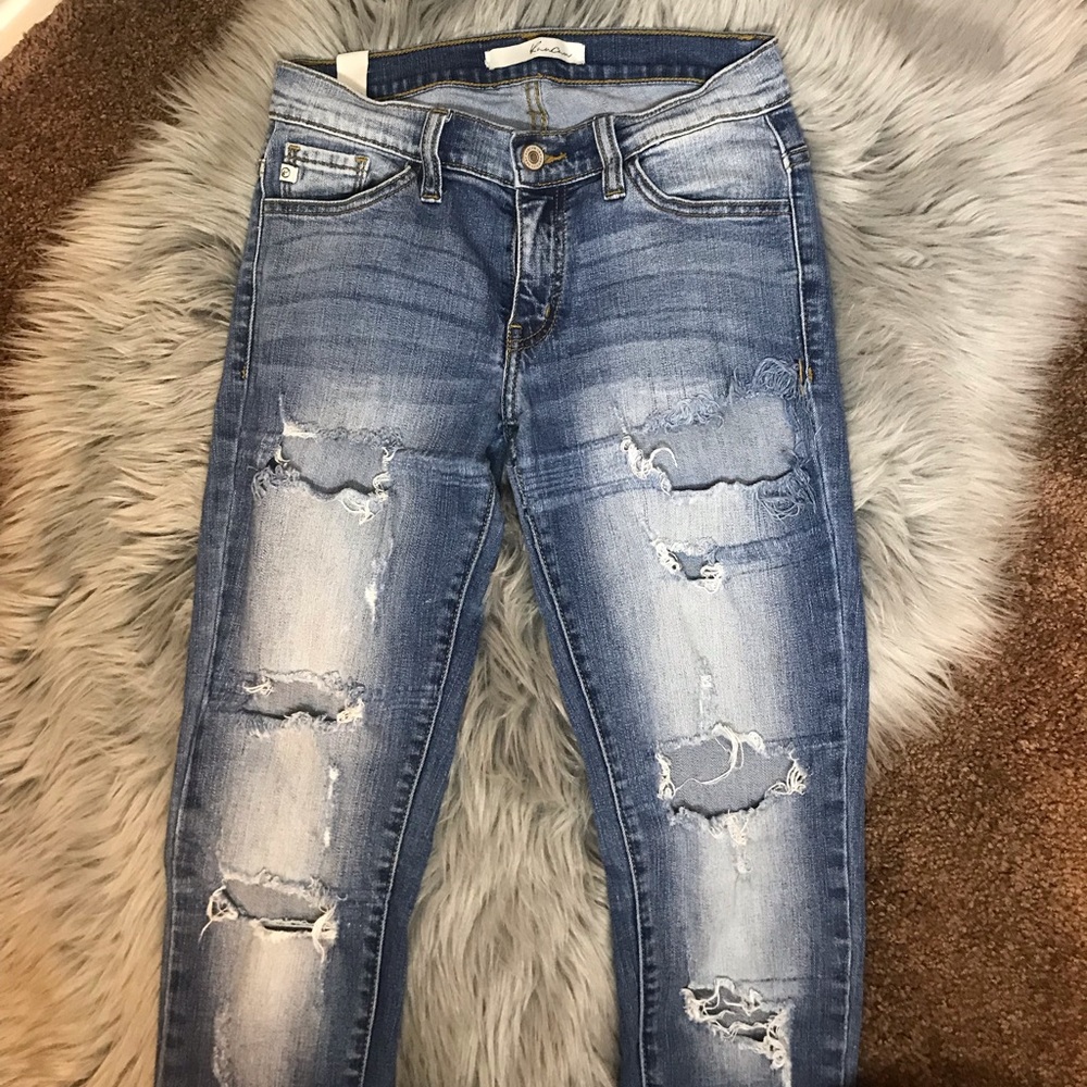 Rugged ripped jeans